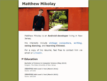 Tablet Screenshot of mattmik.com